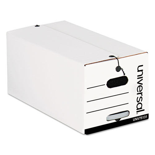 DELUXE QUICK SET-UP STRING-AND-BUTTON BOXES, LEGAL FILES, WHITE, 12/CARTON