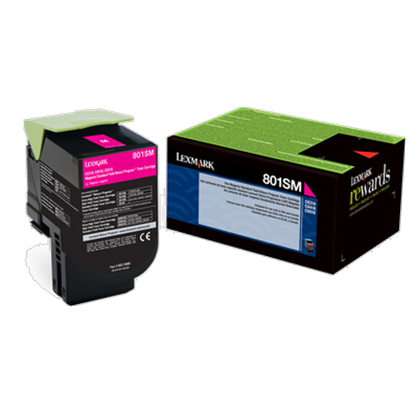 Lexmark 80C0SMG (TAA Compliant Version 80C1SM0) Magenta OEM Toner Cartridge