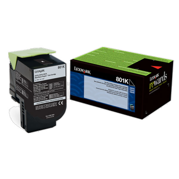 Lexmark 80C00KG (TAA Compliant Version 80C10K0) Black OEM Toner Cartridge