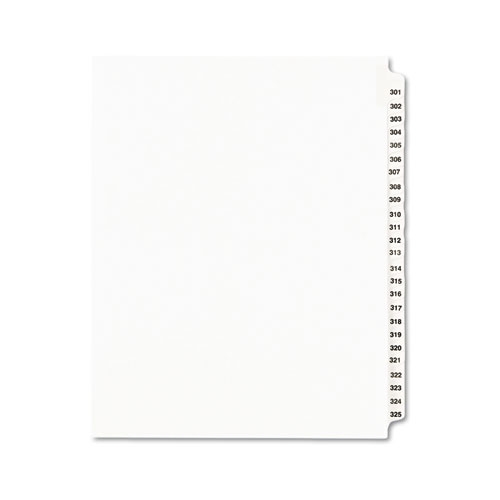 INDEX,LTR,#301-325,25,WHT