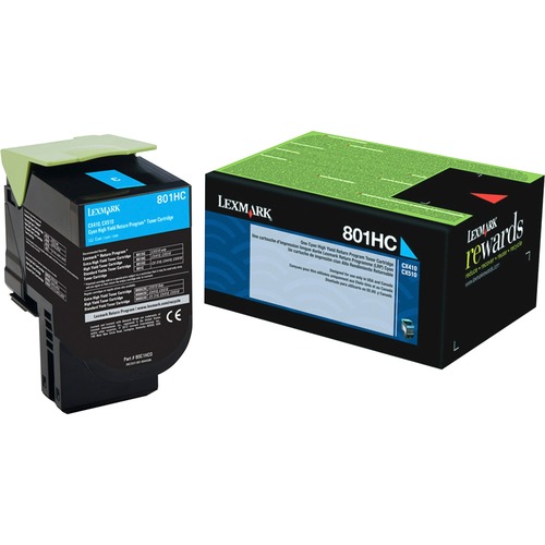 80C1HC0 RETURN PROGRAM HIGH-YIELD TONER, 3000 PAGE-YIELD, CYAN