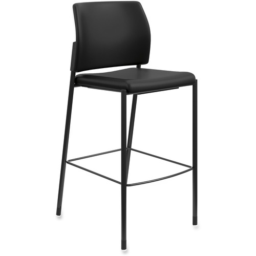 STOOL, CAFE, BLACK VINYL