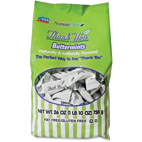 Hospitality Mint  Thank You Mints, 1lb, ButterMints