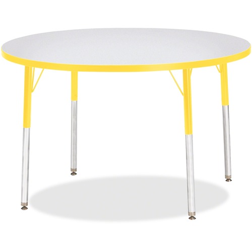 Jonti-Craft, Inc.  Activity Table, Round, 24"-31"x42", Yellow