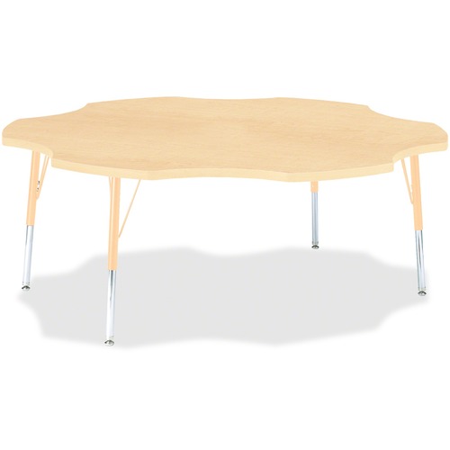 Jonti-Craft, Inc.  Activity Table, Six-Leaf, 15"-24"x60", Maple