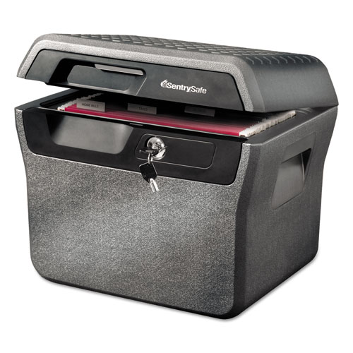 WATERPROOF FIRE-RESISTANT FILE, 0.66 CU FT,16.63W X 13.88D X 14.13H, CHARCOAL GRAY