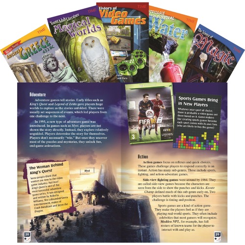 Shell Education Teacher Created Materials  TIME for Kids Set 1, Grade 6, 5-1/4"Wx8"H, 5/ST, Multi