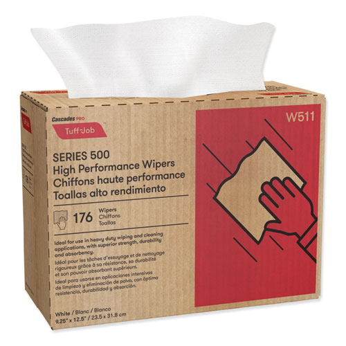 TUFF-JOB S500 HIGH PERFORMANCE WIPERS, 9 1/4 X 12 1/2, 176/BOX, 10 BOX/CARTON