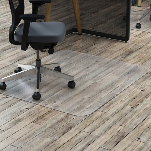 POLYCARBONATE ALL DAY USE CHAIR MAT FOR HARD FLOORS, 36 X 48, RECTANGULAR, CLEAR