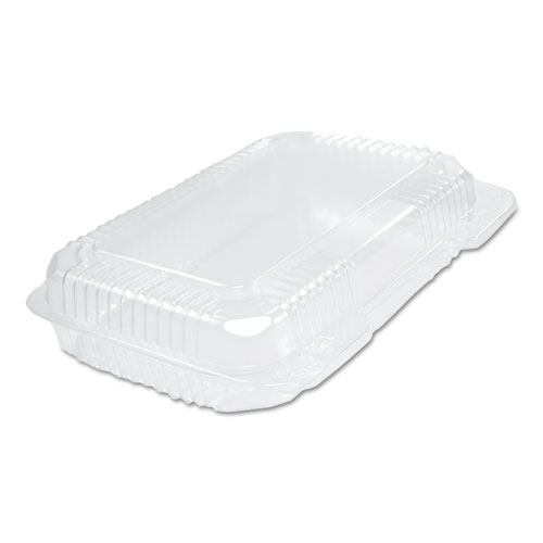 Staylock Clear Hinged Lid Containers, Plastic, 6 4/5x2.1x9 2/5, 125/pk, 2/ctn