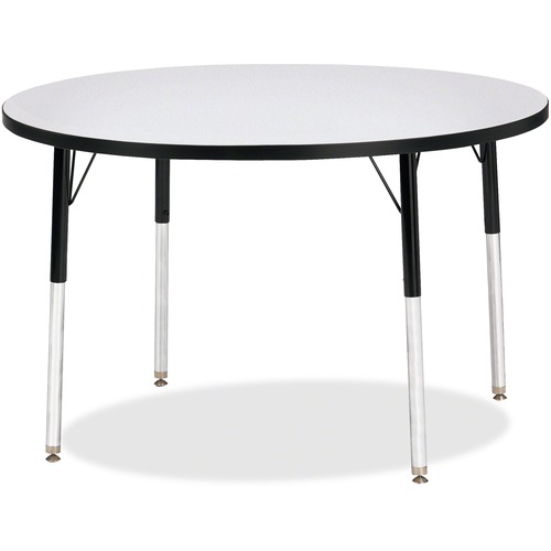 Jonti-Craft, Inc.  Activity Table, Round, 24"-31"x42", Black