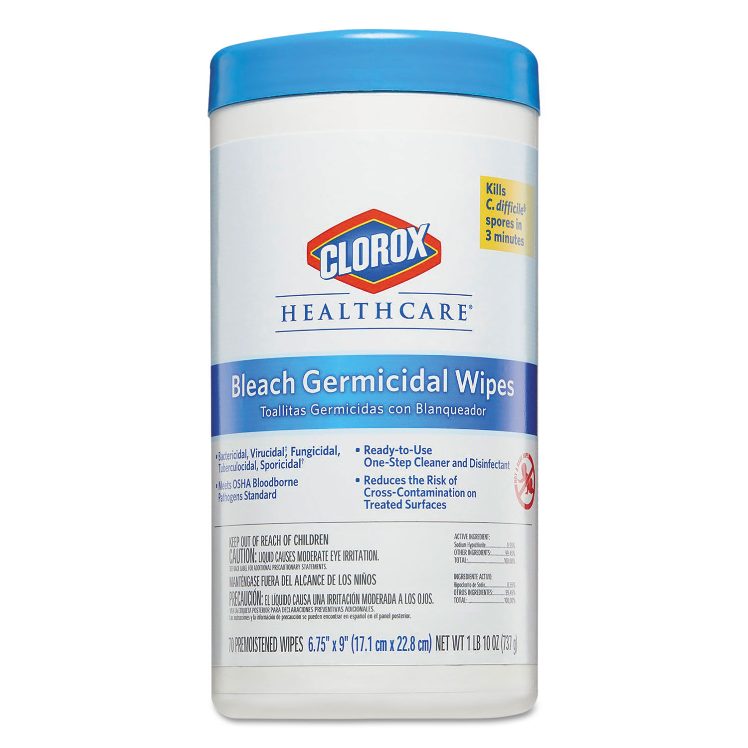 Clorox Healthcare Bleach Germicidal Wipes