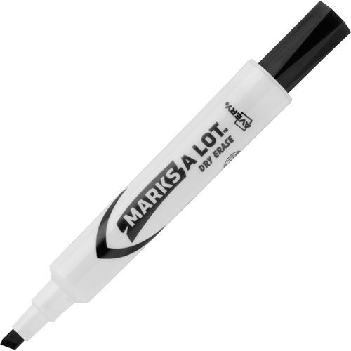 MARKS A LOT DESK-STYLE DRY ERASE MARKER, BROAD CHISEL TIP, BLACK, DOZEN