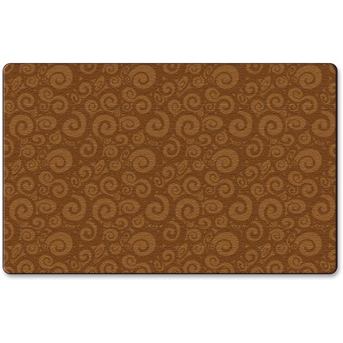 RUG,SWIRL,6'X8'4",BROWN