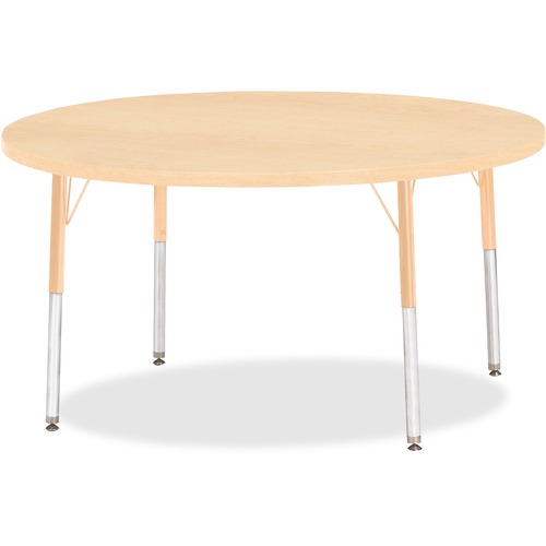 Jonti-Craft, Inc.  Activity Table, Round, 24"-31"x48", Maple