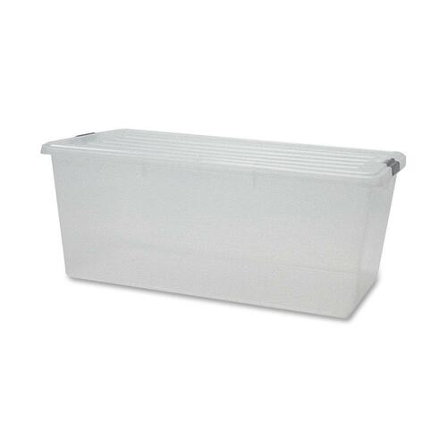 TOTE,W/LID,91 QT,CL