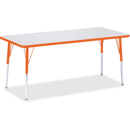 Jonti-Craft, Inc.  Activity Table, Rectangle, 24"-31"x30"x72", Orange
