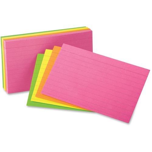 CARD,INDEX,3X5,ASSORTD GLOW