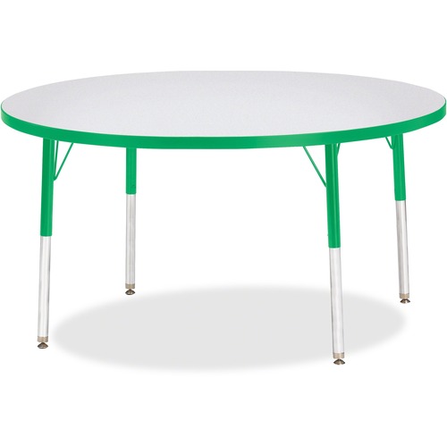 Jonti-Craft, Inc.  Activity Table, Round, 24"-31"x48", Green