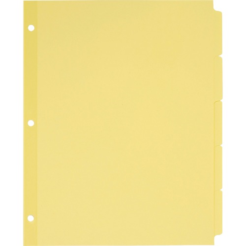 WRITE AND ERASE PLAIN-TAB PAPER DIVIDERS, 5-TAB, LETTER, BUFF, 36 SETS
