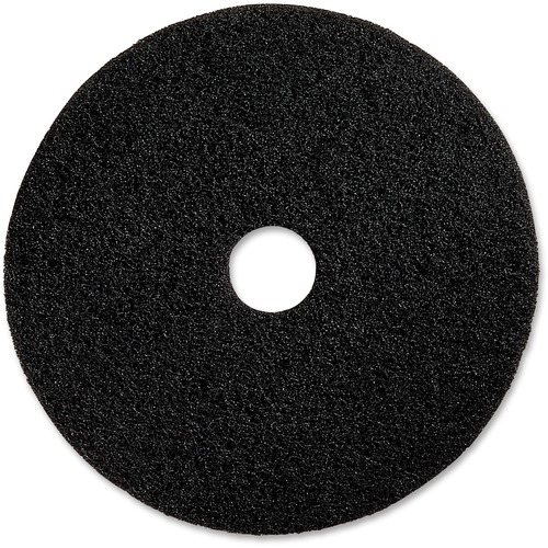 Genuine Joe  Floor Pads, f/Heavy-duty Stripping, 19", 5/CT, Black