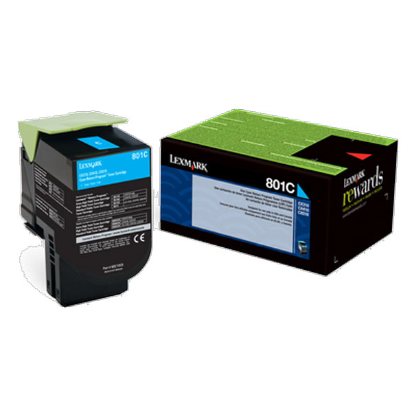 Lexmark 80C00CG (TAA Compliant Version 80C10C0) Cyan OEM Toner Cartridge