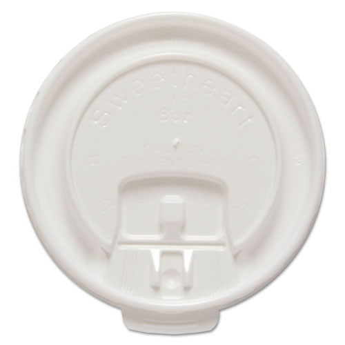 LIFT BACK AND LOCK TAB CUP LIDS FOR FOAM CUPS, FITS 8 OZ TROPHY CUPS, WHITE, 100/PACK
