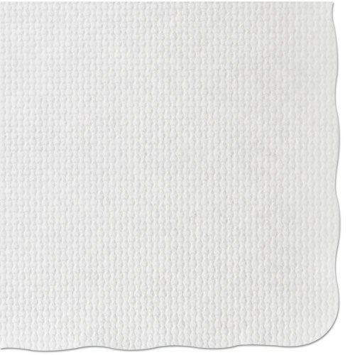 KNURL EMBOSSED SCALLOPED EDGE PLACEMATS, 9.5 X 13.5, WHITE, 1,000/CARTON